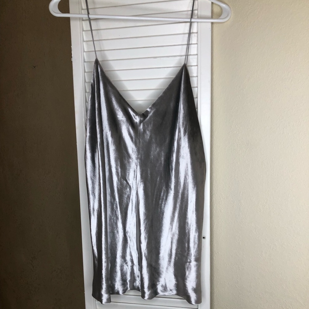 Alexander Wang Metallic Velvet cami top
